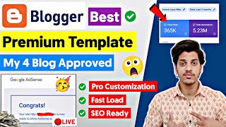 Best Blogger Template For AdSense Approval 2023  Premium Blogger Template Free Download [upl. by Uhn]