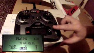 setting up flaperons on your RC plane  spektrum tx [upl. by Abott179]