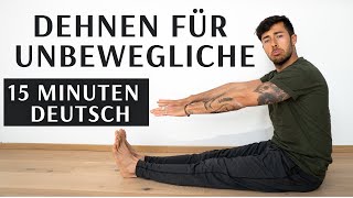 DEHNEN FÜR UNBEWEGLICHE  15 Minuten Yoga Stretching Routine für Anfänger amp Männer [upl. by Droffig]