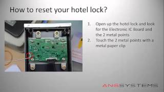 How to Reset a Hotel Electronic Lock to factory setting [upl. by Chaing256]