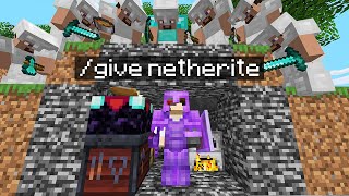 Minecraft Manhunt but I secretly cheated with give [upl. by Mathilda]