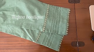 Trouser design with lace cutting and stitching [upl. by Nadine]