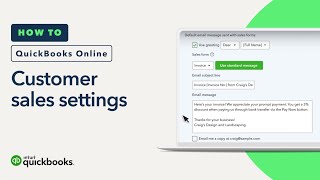 How to set up your sales settings in QuickBooks Online [upl. by Ellezaj630]