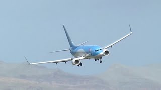 Amazing landing  Airport Madeira  Crosswind difficulties  Tuifly incident to landing [upl. by Nosreip]