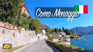 Lake Como Italy 🇮🇹 Driving from Como to Menaggio Italy in 4K [upl. by Ardenia]