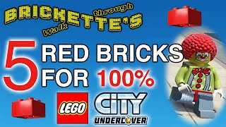 5 Red Bricks for Fun and 100ing in LEGO City Undercover  SEE DESCRIPTION for times [upl. by Ylecic451]