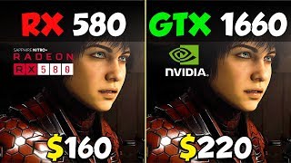 RX 580 vs GTX 1660 Test in 10 Games [upl. by Aseuqram]