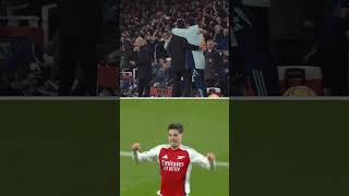 BENCH CAM  Arteta and the squad react to Havertzs goal vs Man City [upl. by Jonme870]