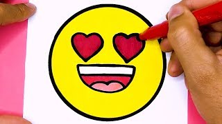 HOW TO DRAW IN LOVE EMOJI DRAW CUTE THINGS [upl. by Sinclair]