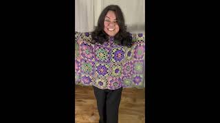 GRANNY SQUARE PONCHO 💜💜💜 [upl. by Luci423]