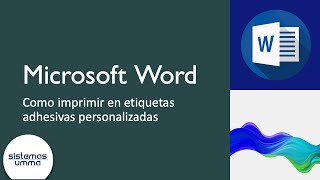 Como imprimir etiquetas adhesivas personalizadas en Word [upl. by Elleirbag]