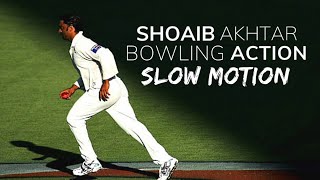 Shoaib Akhtar Bowling Action SlowMotion [upl. by Frissell193]