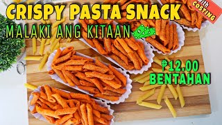 CRISPY PASTA SNACK w Costing  CRUNCHY PASTA CRACKERS  TRENDING STREET FOOD MERYENDA 2020 [upl. by Hebner]