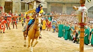 Giostra del Saracino Saracen Joust Arezzo Tuscany Italy Europe [upl. by Hnib]