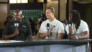 2019 Pac12 Football Media Day Laviska Shenault Jr on attending Manning Passing Academy [upl. by Monetta]