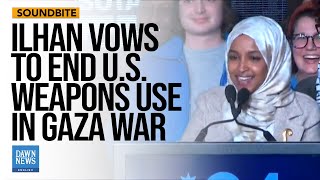 Ilhan Omar Gives Victory Speech After Being ReElected to US House  Dawn News English [upl. by Jacquelin]