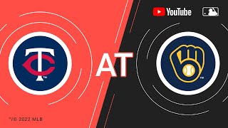 Twins at Brewers  MLB Game of the Week Live on YouTube [upl. by Wirth]