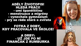 ADÉLY ŽIVOTOPIS  PROBEREME SI HO PRÝ PO NÍ UŽ JDE FINANČÁK FOTKA Z DOBY KDY PRACOVALA VE ŠKOLCE [upl. by Yenreit]