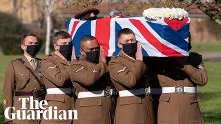 Captain Sir Tom Moore receives flypast and honour guard at funeral service [upl. by Selia835]