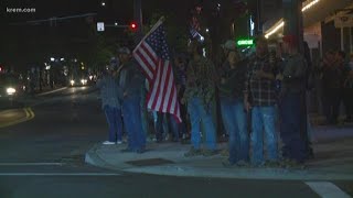 Protesters armed citizens gather in downtown Coeur dAlene [upl. by Anrahs]