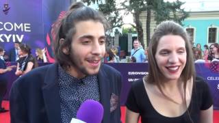 Eurovision 2017  Red carpet  Portugal  Salvador Sobral [upl. by Nirac625]