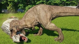 TREX MAX Vs ALL CARNIVORE DINOSAURS  Jurassic World Evolution [upl. by Reisfield771]