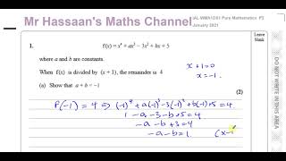 A Level The Factor Theorem [upl. by Dekow]