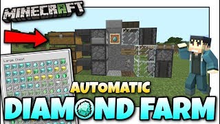 AUTOMATIC DIAMOND FARM💎 Tutorial ⛏️ Minecraft Bedrock  PS4MCPE Xbox WindowsSwitch [upl. by Lila109]