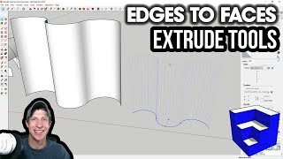 SKETCHUP EXTRUDE TOOLS TUTORIALS EP5  Extrude Edges by Vector  Edges to Faces [upl. by Ientirb]