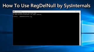 How to Use RegDelNull by SysInternals [upl. by Eisdnil108]