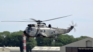 Westland WS61 Sea King Mk41 from the German NAVY departure at RIAT 2017 AirShow [upl. by Janerich237]