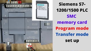 Siemens S712001500 PLC SMC memory card program mode transfer mode set up English [upl. by Occir416]