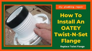 How To Install An Oatey 43651 TwistNSet Cast Iron Replacement Flange [upl. by Doowron]