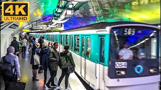 🇫🇷 Paris Metro Ride To The Louvre Musuem 2023 4K Tour [upl. by Oicnedif]