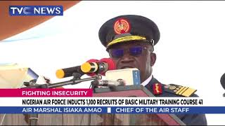 Nigerian Air Force Inducts 1100 Recruits Of Basic Military Training Course 41 [upl. by Ttehc]