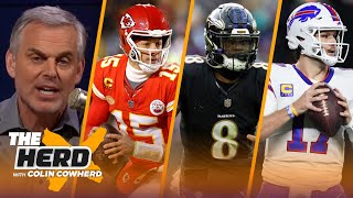 Lamar Jackson dominates Bills KO Chiefs highlight Colins Divisional Round picks  NFL  THE HERD [upl. by Baillieu]