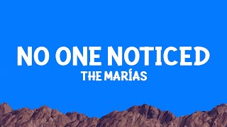 TheMarias  No One Noticed Lyrics [upl. by Hamann]