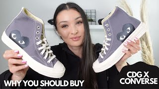 Why You Should Buy CDG x Converse  Grey Review amp Comparison To The Standard Converse [upl. by Mcallister90]