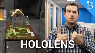 Playing Minecraft with the Microsoft HoloLens  E3 2015 Minecraft Gameplay [upl. by Stevana]