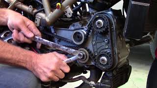 Ducati ST4 Streetfighter Cafe Build Part 6  REVISED TIMING BELT INSTALL [upl. by Netti]