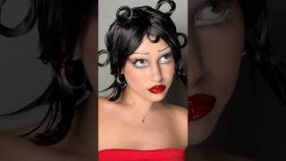 transforming myself into betty boop💋 makeup halloween bettyboop [upl. by Bravin]