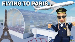 I FLEW TO PARIS In Cabin Crew Simulator  roblox [upl. by Aleihs667]