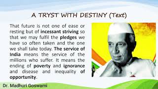 A Tryst with Destiny By Jawaharlal Nehru  Analysis of the Speech [upl. by Fahy]