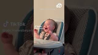 Babys shock turns to laughter in adorable game of peekaboo [upl. by Anirpas]