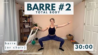 30 minute barre class for legs arm and core Barre 2  Total Body [upl. by Connors]