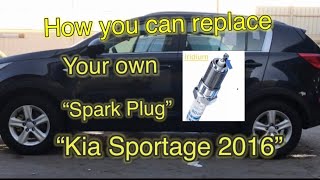 How to replace spark plugs on 2016 Kia Sportage complete guide [upl. by Enylhsa]