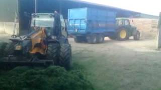 JCB 310S CLAMPING SILAGE 2010 [upl. by Sothena703]