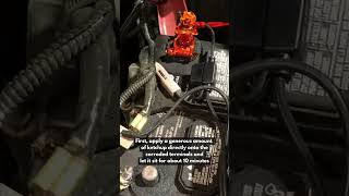 Remove Car Battery Corrosion Using Ketchup [upl. by Leaj]