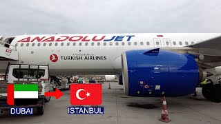 TRIP REPORT  AnadoluJet ECONOMY  Airbus A321NEO  Dubai DXB  Istanbul SAW [upl. by Eylloh]