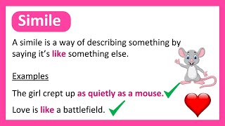 What is a SIMILE ☀️ Learn with Examples [upl. by Onitselec]